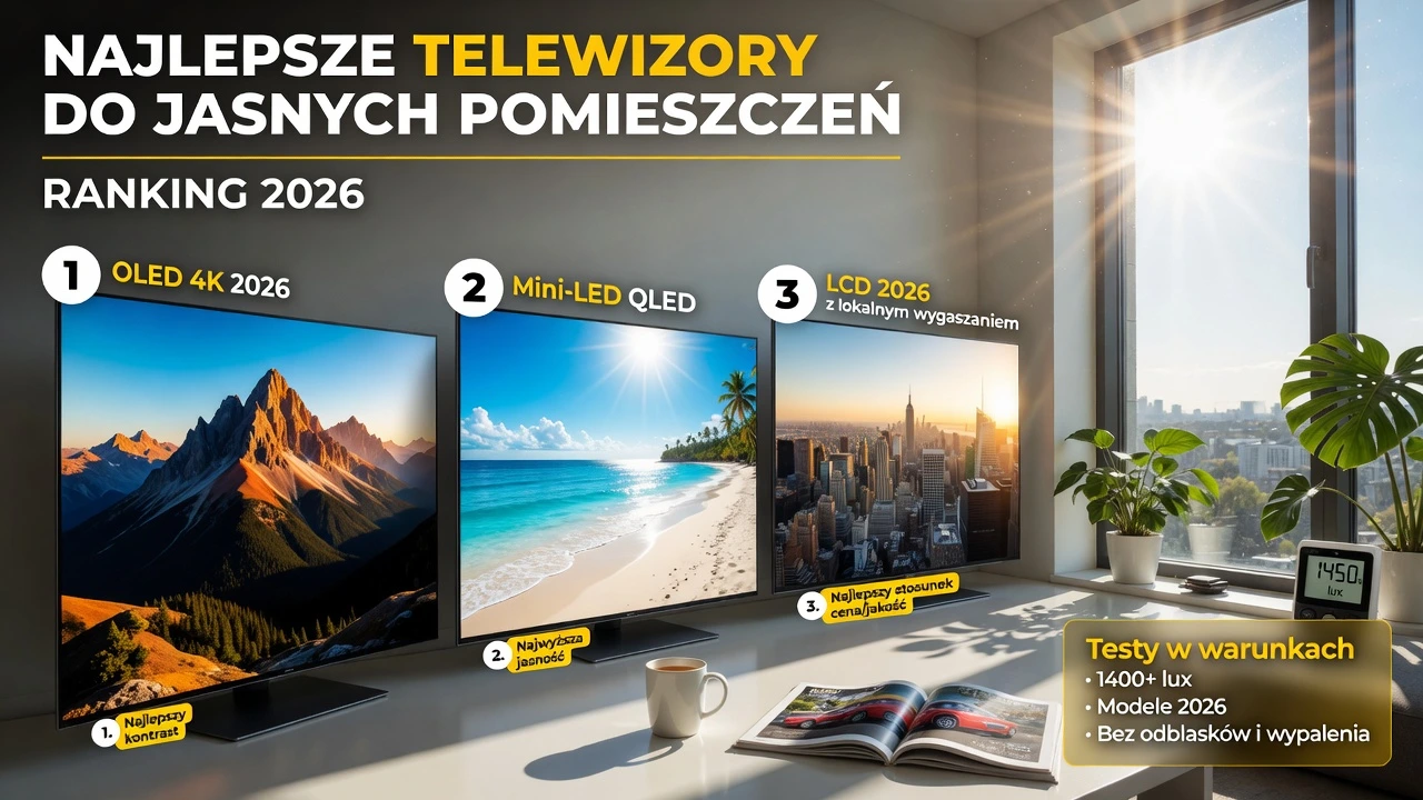 Najlepsze telewizory do jasnego salonu 2026