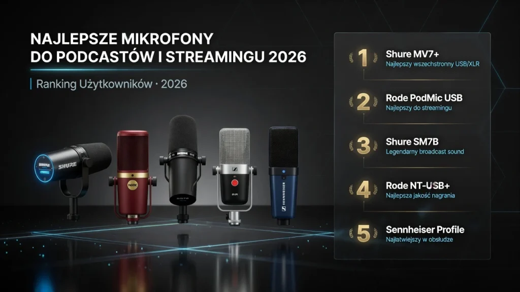 Najlepsze mikrofony do podcastów i streamingu - Ranking 2026
